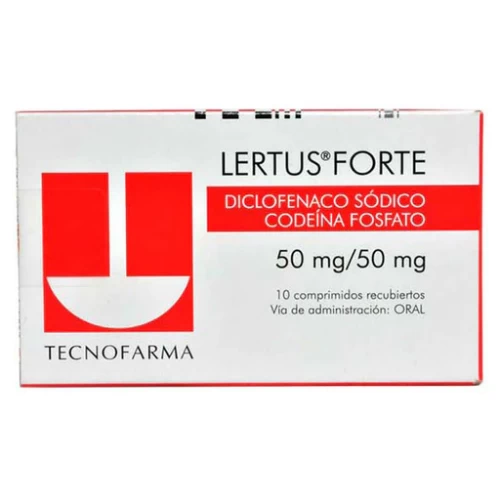 LERTUS FORTE 50 MG X 10(DICLO+CODEINA)