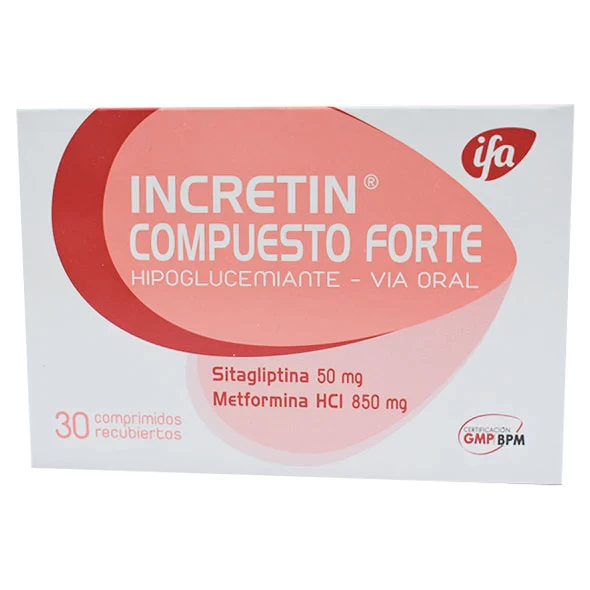 INCRETIN COMPUESTO FORTE SITAGLIPTINA 50+METFORMINA 850